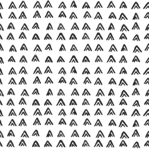 Repeating pattern of grey stacked chevron shapes arranged in rows on white background