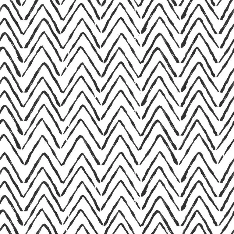 Repeating black and white chevron wave pattern with concentric V-shaped lines
