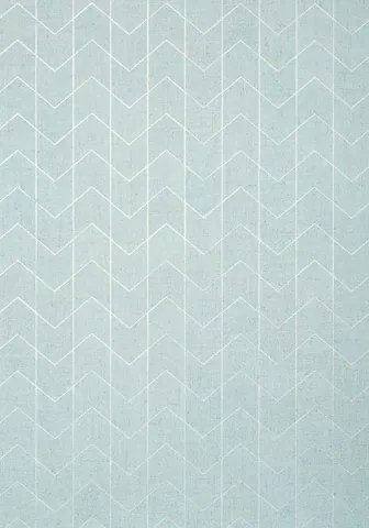 Repeating cream and sage chevron pattern with subtle vertical striping on linen texture