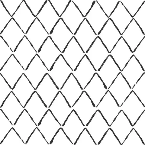 Repeating geometric pattern of black outlined diamond shapes arranged in rows