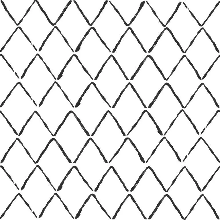 Repeating geometric pattern of black outlined diamond shapes arranged in rows