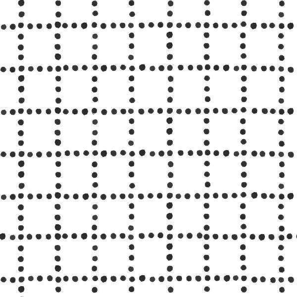 Repeating pattern of small black dots arranged in a uniform grid on white background