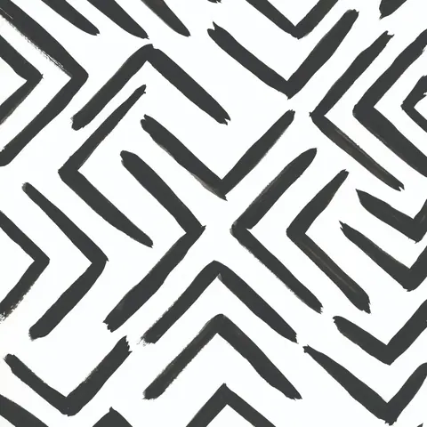 Repeating pattern of hand-drawn charcoal chevron arrows on white background