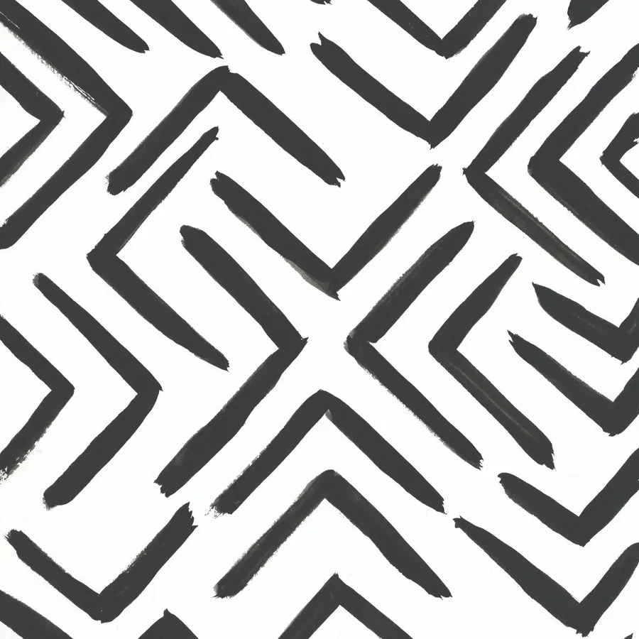 Repeating pattern of hand-drawn charcoal chevron arrows on white background