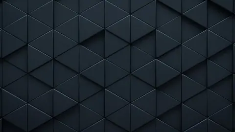 Dark charcoal geometric 3D diamond tile pattern with shadow depth effect
