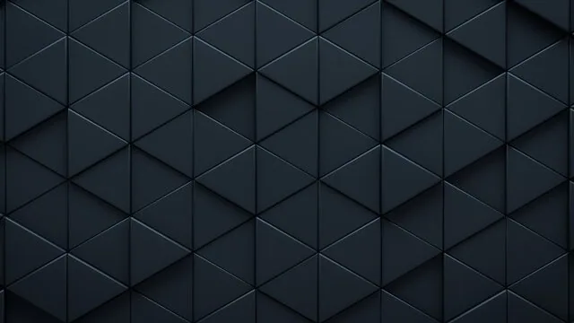 Dark charcoal geometric 3D diamond tile pattern with shadow depth effect