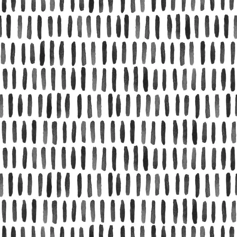 Repeating pattern of hand-drawn vertical black and gray dashes on white background