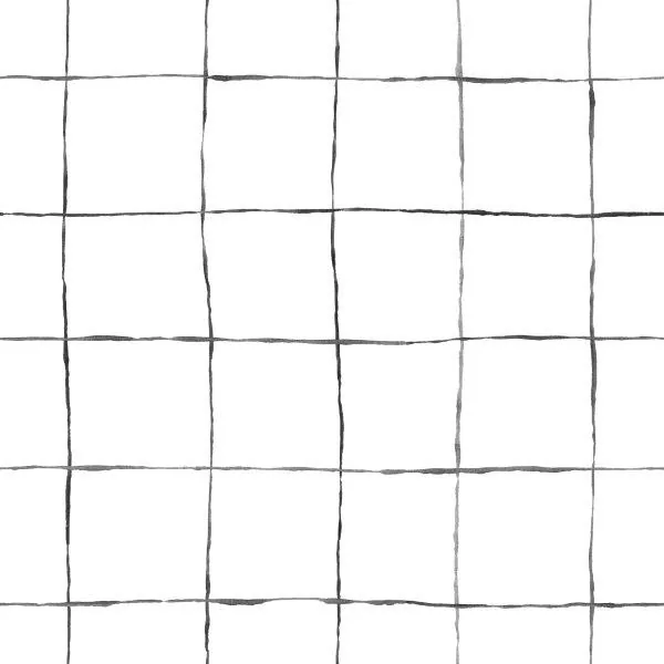 Repeating grid pattern with organic, hand-drawn black lines on white background