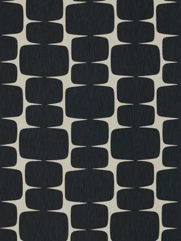 Repeating pattern of dark charcoal rounded rectangles on cream background with textured finish