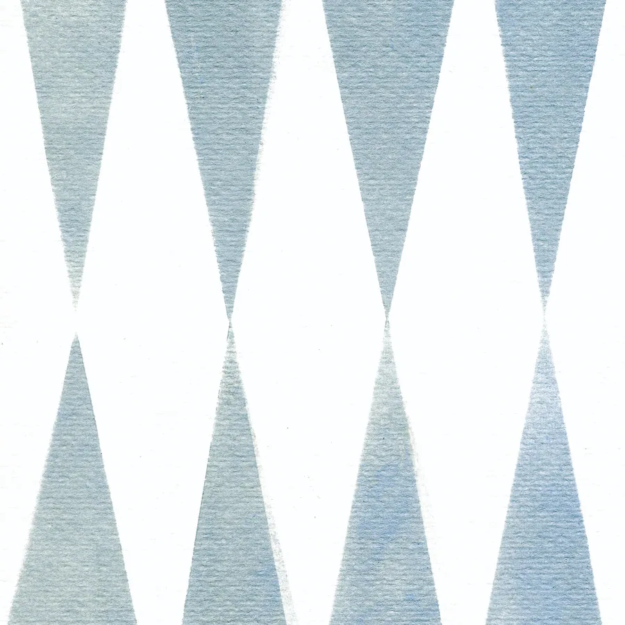 Repeating pattern of blue-grey textured triangles pointing up and down, creating a wave-like geometric design.