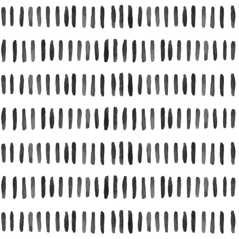 Repeating pattern of black and gray hand-drawn vertical brushstrokes arranged in horizontal rows on white background