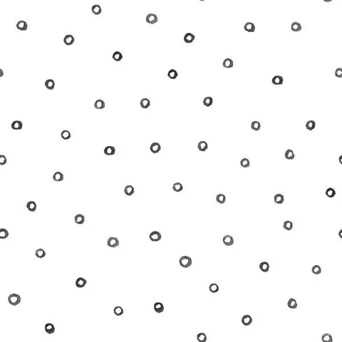 Repeating pattern of grey hand-drawn circles randomly distributed on white background