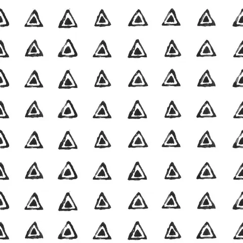 Repeating minimalist triangle warning symbols in black outline on white background