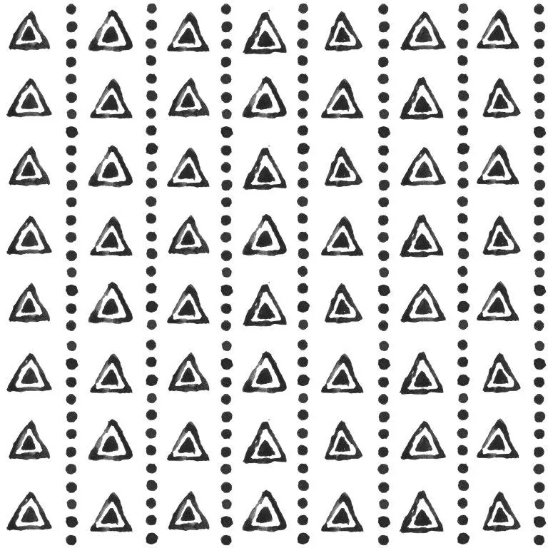 Repeating pattern of outlined triangles separated by vertical dotted lines in a grid layout