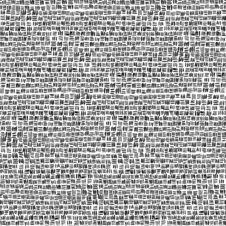Black and white repeating geometric weave pattern with interlocking lines creating a woven textile effect