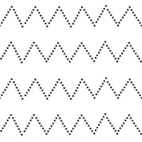 Repeating dotted zigzag pattern with triangular peaks in four horizontal rows