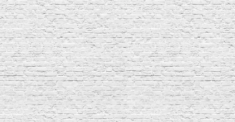 Repeating whitewashed brick wall texture with light gray and white tones
