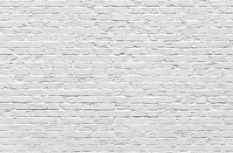 White painted brick wall texture with horizontal mortar lines and realistic surface detail.