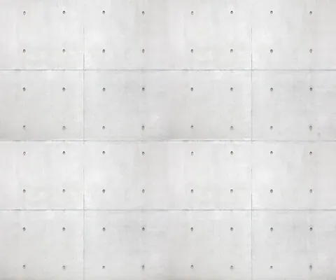 Repeating concrete panel texture with grid lines and metal fasteners on neutral background