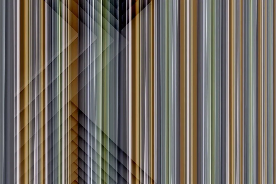 Vertical striped pattern with metallic gold, silver, and bronze tones creating a luxurious textured effect
