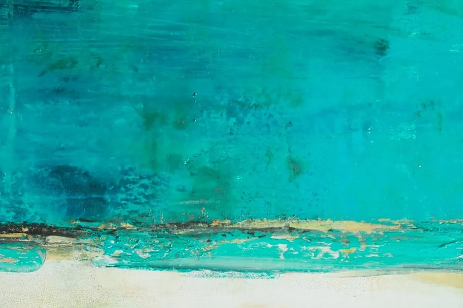 Weathered turquoise and copper metal texture with aged patina finish