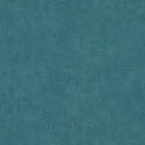 Teal blue-green textured wallpaper with subtle woven linen pattern and mottled finish