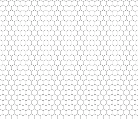 Repeating honeycomb hexagon tile pattern in light gray and white