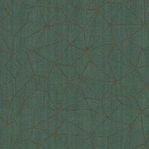 Sage green linen texture with bronze crackle pattern creating organic geometric divisions