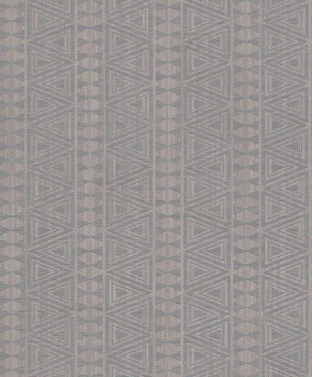 Repeating geometric lattice pattern with triangular motifs in neutral beige and grey tones