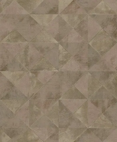 Repeating geometric diamond pattern in neutral taupe and beige with textured linen finish