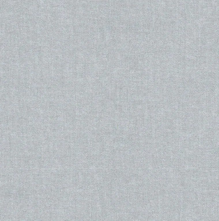 Close-up of a soft grey linen fabric texture with fine woven details.