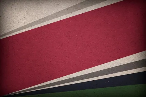 Abstract diagonal striped pattern with crimson, navy, and cream bands on textured background