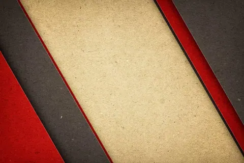 Diagonal striped pattern with cream, red, and charcoal bands in retro style