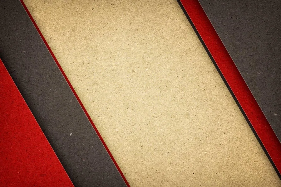 Diagonal striped pattern with cream, red, and charcoal bands in retro style