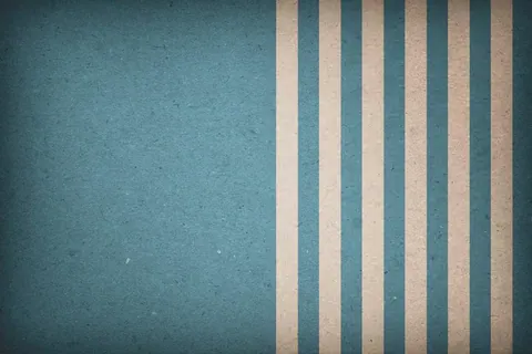 Vertical stripes in cream and teal on textured background, retro wallpaper design