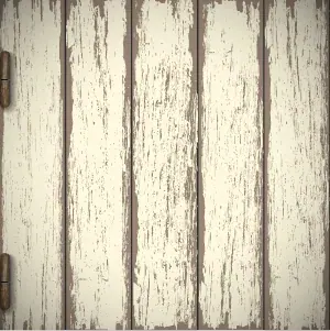 Vertical whitewashed wooden planks with natural grain and weathered texture.