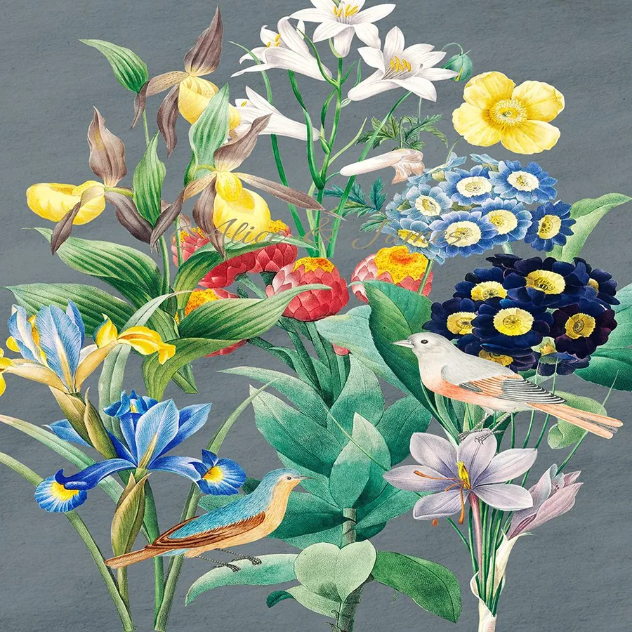 Botanical Bliss wallpaper design