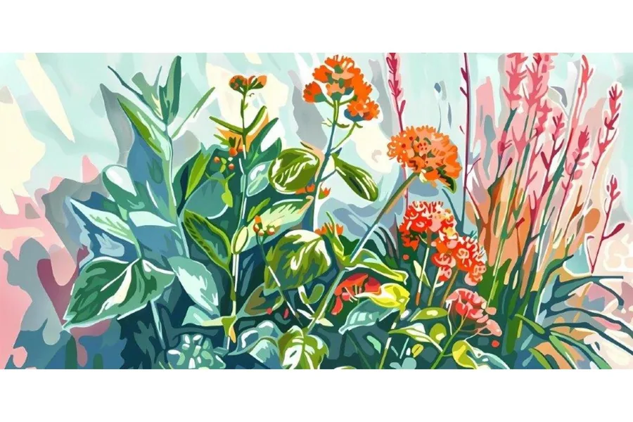 Bright oversized flower delight wallpaper design