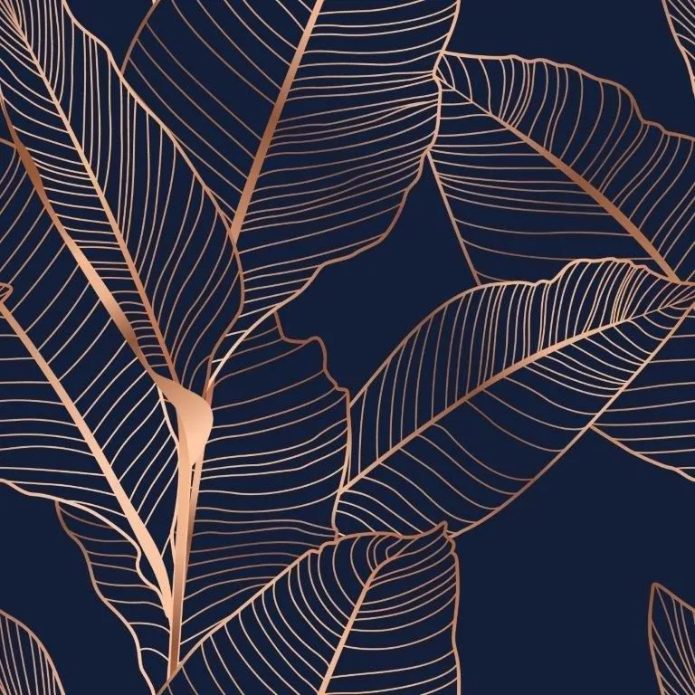 Copper Palm Elegance wallpaper design