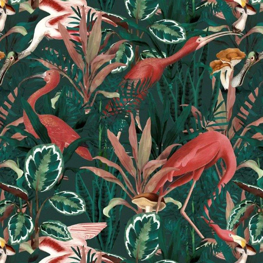 Flamingo Canopy wallpaper design