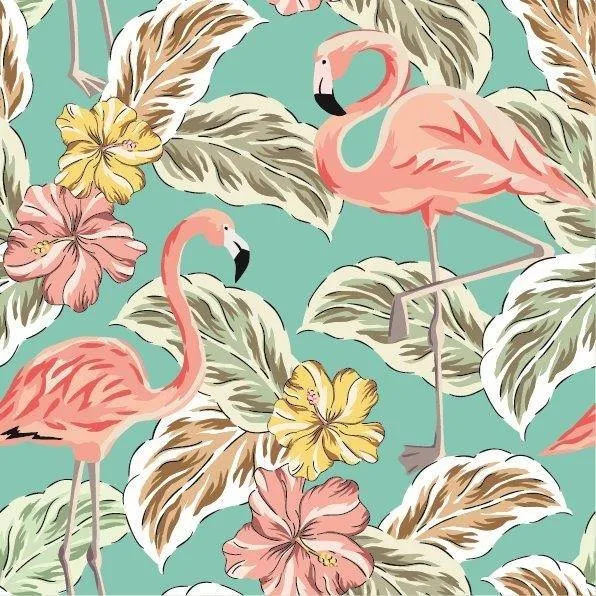 Flamingo Dreams wallpaper design