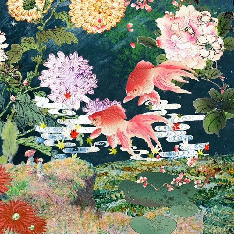 Floral Drift wallpaper design