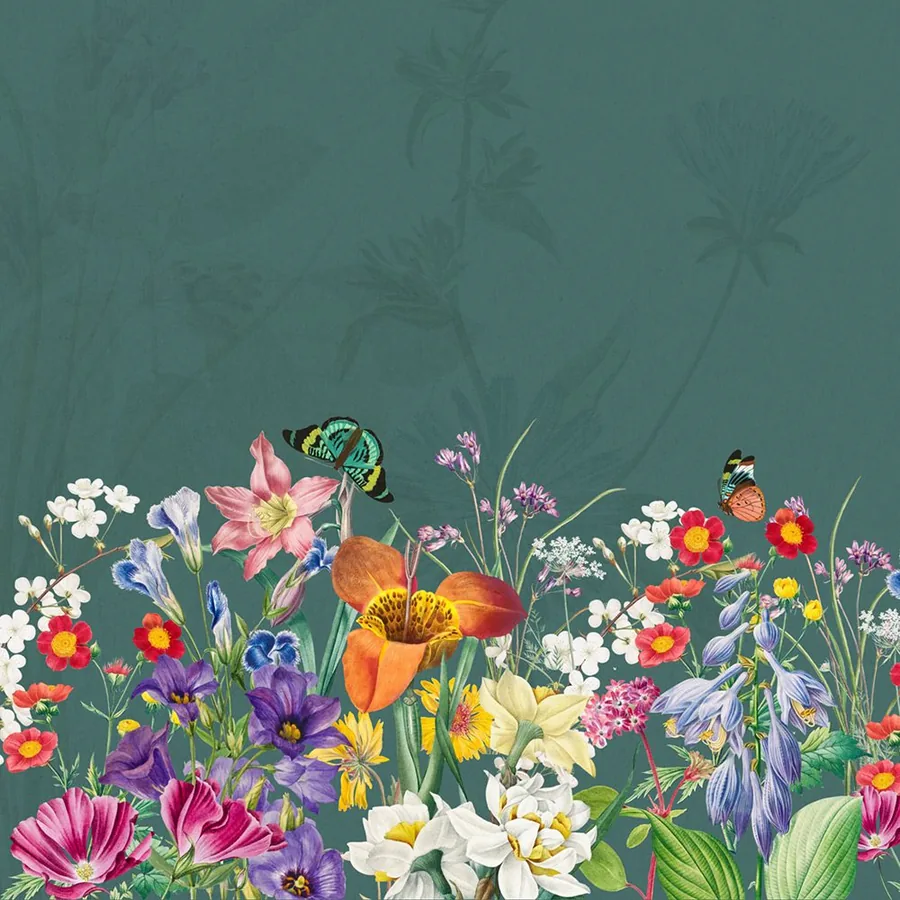Garden Medley wallpaper design