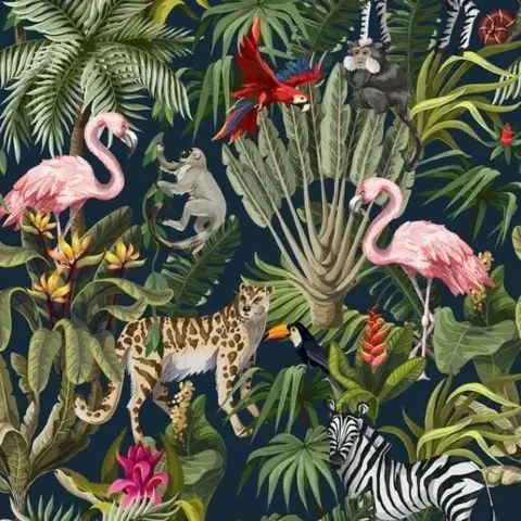 Giraffe Grove wallpaper design