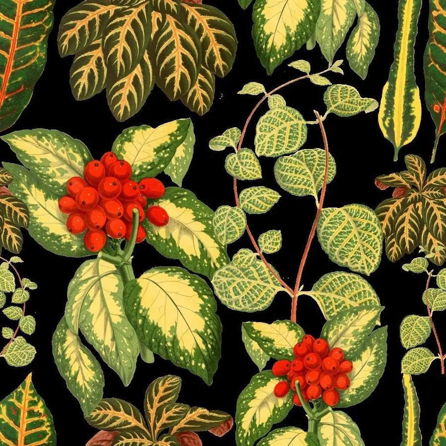 Golden Grove Botanical wallpaper design