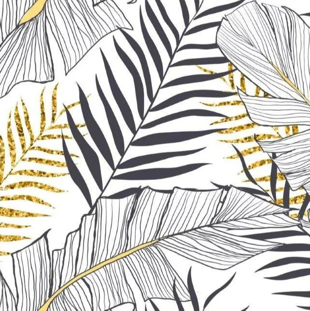 Golden Palm Sketch wallpaper design