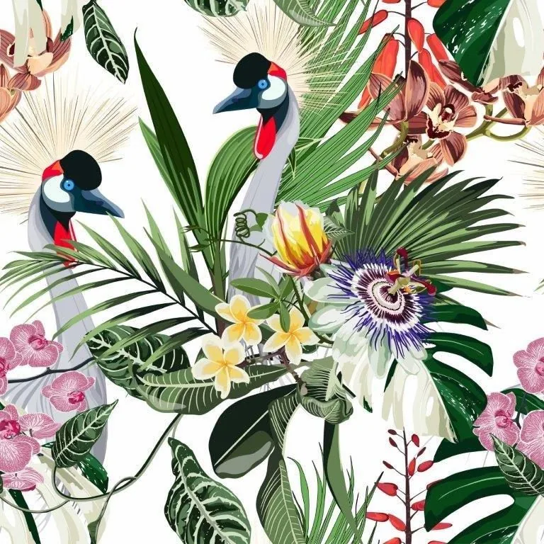 Golden Tropics wallpaper design
