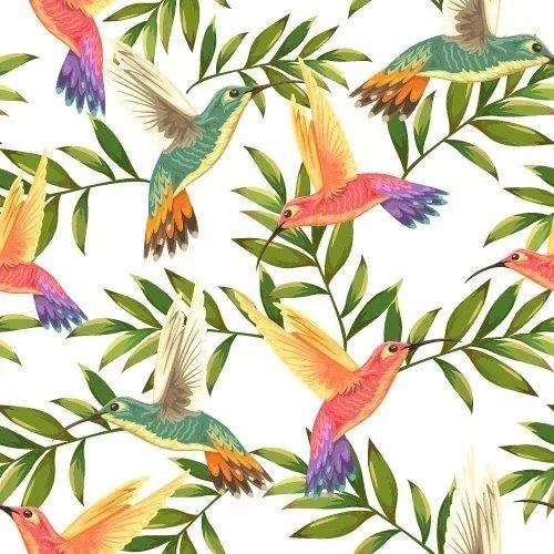 Hummingbird Haven wallpaper design