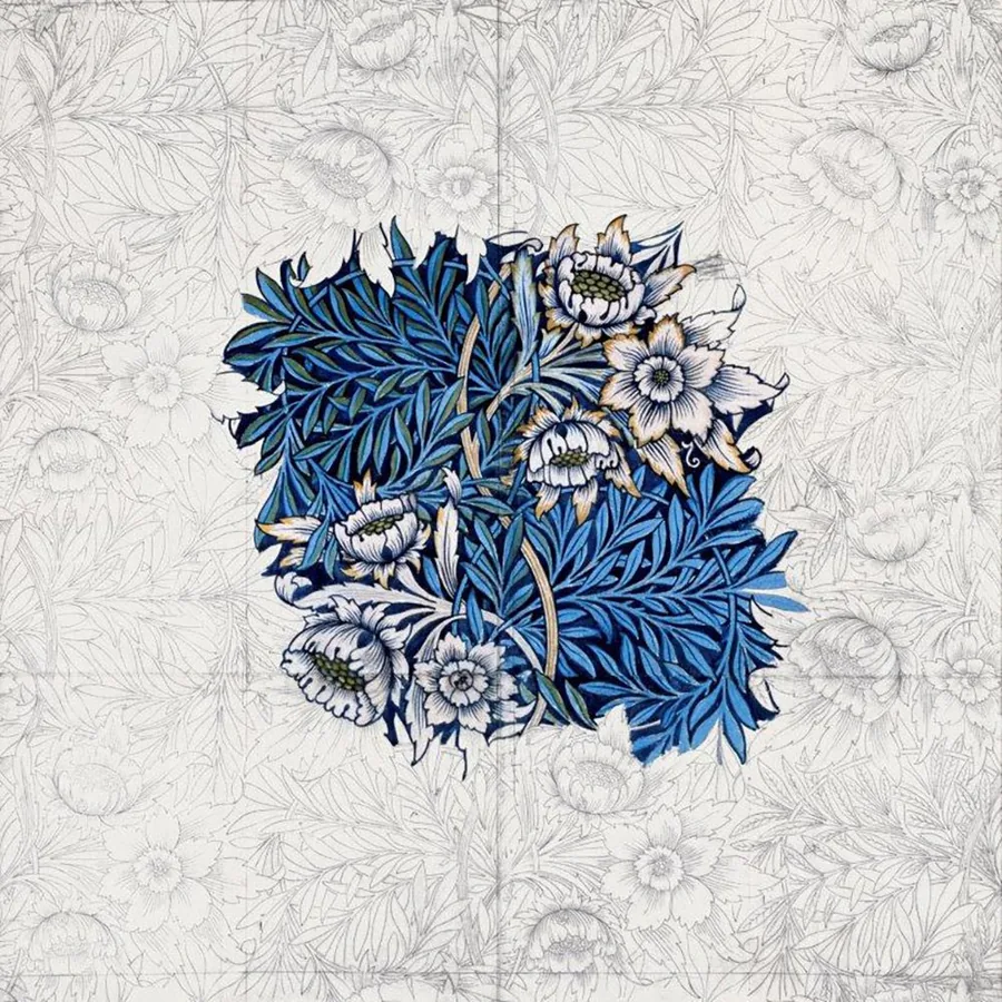 Ink & Bloom wallpaper design
