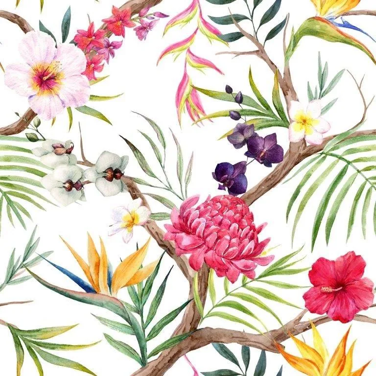 Island Bloom wallpaper design